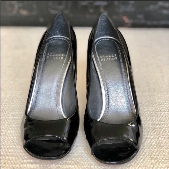 Stuart Weitzman black patent heels size 8.5 - Picture 3 of 5